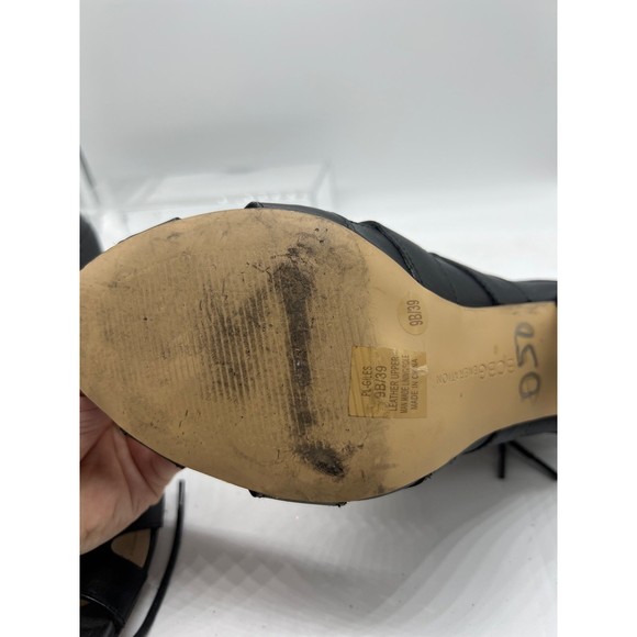 9 BCBGeneration PL-Giles Caged Lace Black Ankle Boot Sandal 4” Heel Open Toe - Picture 6 of 10